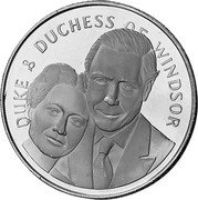 UK Crown (Edward VIII) X# M15 DUKE & DUTCHESS OF WINDSOR coin obverse UK Crown (Edward VIII) X# M15 DUKE & DUTCHESS OF WINDSOR coin obverse
