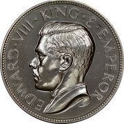 UK Crown (Edward VIII) X# M2a EDWARD VIII KING & EMPEROR coin obverse