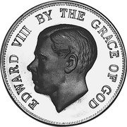 UK Crown (Edward VIII) X# M11 EDWARD VIII BY THE GRACE OF GOD coin obverse