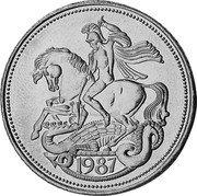 UK Crown (Edward VIII) X# M13 1987 coin reverse UK Crown (Edward VIII) X# M13 1987 coin reverse