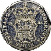 UK Crown Georg III 1808 (2007) Proof X# M125b INCORRUPTA FIDES VERITASQUE 1808 coin reverse UK Crown Georg III 1808 (2007) Proof X# M125b INCORRUPTA FIDES VERITASQUE 1808 coin reverse