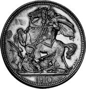 UK Crown George V 1910 X# 70.1 1910 coin reverse