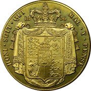 UK Crown (Gulielmus IIII) X# M127f HONI SOIT QUI MAL Y PENSE 1836 coin reverse