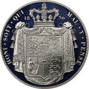 UK Crown (Gulielmus IIII) X# M127 HONI SOIT QUI MAL Y PENSE 1836 coin reverse UK Crown (Gulielmus IIII) X# M127 HONI SOIT QUI MAL Y PENSE 1836 coin reverse