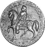 Ireland Crown (James II Gun Money) KM# Pn13 FRA ET HIB REX IAC II DEI GRA MAG coin obverse Ireland Crown (James II Gun Money) KM# Pn13 FRA ET HIB REX IAC II DEI GRA MAG coin obverse