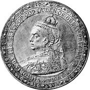 UK Crown (Victoria) X# 56 VICTORIA BY THE GRACE OF GOD QUEEN OF GREAT BRITAIN EMP OF INDIA JRT coin obverse