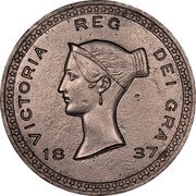 UK Crown Victoria 1837 Proof VICTORIA REG DEL GRATIA coin obverse