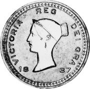 UK Crown (Victoria) X# 53 VICTORIA REG DEI GRATIA 1837 coin obverse