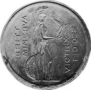 UK Crown (Victoria) X# 53b BRITT MINERVA VICTRIX FID DEF coin reverse UK Crown (Victoria) X# 53b BRITT MINERVA VICTRIX FID DEF coin reverse