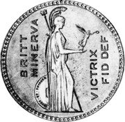 UK Crown (Victoria) X# 53 BRITT MINERVA VICTRIX FID DEF coin reverse