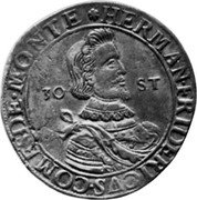 Netherlands Daadler of 30 Stuivers 1627 KM# 24 Gelderland - Stevensweert County Standard Coinage HERMAN ER IDERICVS COM ESDE MONTE 30 ST coin obverse