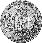 Netherlands Daalder 1689 KM# 30 Gelderland - Nijmegen City Standard Coinage MO NO ARG CIV NOVIOMAG 30 ST coin reverse Netherlands Daalder 1689 KM# 30 Gelderland - Nijmegen City Standard Coinage MO NO ARG CIV NOVIOMAG 30 ST coin reverse