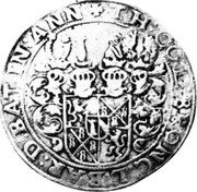 Netherlands Daalder ND KM# 17 Gelderland - Anholt Manor Standard Coinage TH OC... BRONC LBAR D BAT EN ANN coin obverse