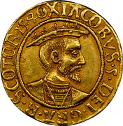 UK Ducat (40 Shillings) (Scotland Ducat) MB# 60 IACOBVS DEI GRA R SCOTO R 1540 coin obverse UK Ducat (40 Shillings) (Scotland Ducat) MB# 60 IACOBVS DEI GRA R SCOTO R 1540 coin obverse