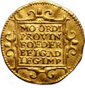 Netherlands Ducat KM# 13 Friesland Province Trade Coinage MO ORD PROVIN FOEDER BELGAD LEGIMP coin reverse Netherlands Ducat KM# 13 Friesland Province Trade Coinage MO ORD PROVIN FOEDER BELGAD LEGIMP coin reverse