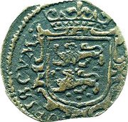 Netherlands Duit 1617 Lion KM# 16a Friesland Province Standard Coinage NISI DNS NOBISCVM coin obverse Netherlands Duit 1617 Lion KM# 16a Friesland Province Standard Coinage NISI DNS NOBISCVM coin obverse