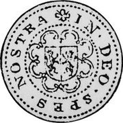 Netherlands Duit 1635 KM# 30.1 Gelderland Province Standart Coinage IN DEO SPES NOSTRA coin obverse Netherlands Duit 1635 KM# 30.1 Gelderland Province Standart Coinage IN DEO SPES NOSTRA coin obverse