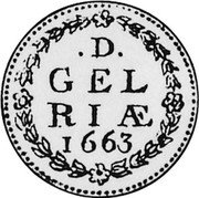 Netherlands Duit 1663 KM# 47.1 Gelderland Province Standart Coinage .D. GEL RIAE 1663 coin reverse Netherlands Duit 1663 KM# 47.1 Gelderland Province Standart Coinage .D. GEL RIAE 1663 coin reverse