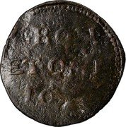 Netherlands Duit Groningen and Ommeland 1675 KM# 28 GRON ET OML 1676 coin reverse Netherlands Duit Groningen and Ommeland 1675 KM# 28 GRON ET OML 1676 coin reverse