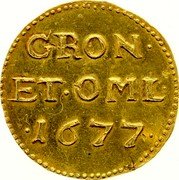 Netherlands Duit Groningen and Ommeland Province 1677 KM# 28a GRON. ET. OML. 1677 coin reverse Netherlands Duit Groningen and Ommeland Province 1677 KM# 28a GRON. ET. OML. 1677 coin reverse