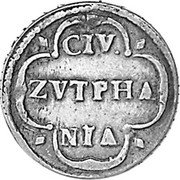 Netherlands Duit 1687 KM# 16a.1 Gelderland - Zutphen Commune Standard Coinage CIV ZVTPHA NIA coin reverse