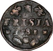 Netherlands Duit KM# 61a Friesland Province Standard Coinage FRI SIA coin reverse Netherlands Duit KM# 61a Friesland Province Standard Coinage FRI SIA coin reverse