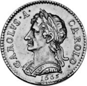 UK Farthing (Charles II- pattern) KM# PnH33 CAROLVS A CAROLO 1665 coin obverse UK Farthing (Charles II- pattern) KM# PnH33 CAROLVS A CAROLO 1665 coin obverse