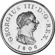 UK Farthing (George III- Pattern) KM# PnB68 GEORGIUS III D G REX 1806 coin obverse UK Farthing (George III- Pattern) KM# PnB68 GEORGIUS III D G REX 1806 coin obverse
