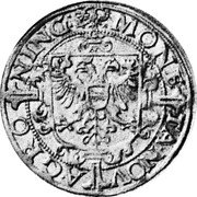 Netherlands Flabbe 1635 KM# 15a Groningen & Ommeland City Standard Coinage MONE TA NOV A GRO NING coin obverse Netherlands Flabbe 1635 KM# 15a Groningen & Ommeland City Standard Coinage MONE TA NOV A GRO NING coin obverse