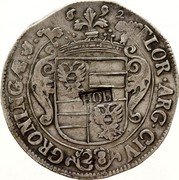 Netherlands Florijn Crowned Arms 1692 Siren KM# 49 FLOR. ARG. CIV. GRONINGAE 1690 coin obverse Netherlands Florijn Crowned Arms 1692 Siren KM# 49 FLOR. ARG. CIV. GRONINGAE 1690 coin obverse
