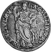 Netherlands Gulden Zutphen Commune 1687 Antlers KM# 18 HANC TVEMVR HAC NITIMVR coin reverse