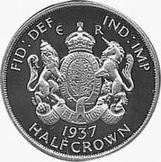 UK Halfcrown (Edward VIII) X# 120 FID DEF IND IMP 1937 HALFCROWN E R coin reverse