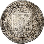 Netherlands Jager With Shield 1604 Quatrefoil KM# 11.1 MONETA NOVA GRONINGENS 1604 coin obverse Netherlands Jager With Shield 1604 Quatrefoil KM# 11.1 MONETA NOVA GRONINGENS 1604 coin obverse