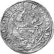 Netherlands Lion Daalder 1603 Arms Shield KM# 14 Friesland Province Standard Coinage MONE NOVA TOR DI FRISI 16 03 coin obverse Netherlands Lion Daalder 1603 Arms Shield KM# 14 Friesland Province Standard Coinage MONE NOVA TOR DI FRISI 16 03 coin obverse