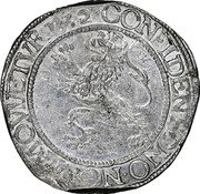 Netherlands Daalder Gelderland Province Lion 1632 KM# 15.1 CONFIDENS DNO NON MOVETVR coin reverse Netherlands Daalder Gelderland Province Lion 1632 KM# 15.1 CONFIDENS DNO NON MOVETVR coin reverse