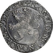 Netherlands Lion Daalder 1641 KM# 15.2 Gelderland Province Standart Coinage CONFIDENS DNO NON MOVETVR 1641 coin reverse Netherlands Lion Daalder 1641 KM# 15.2 Gelderland Province Standart Coinage CONFIDENS DNO NON MOVETVR 1641 coin reverse