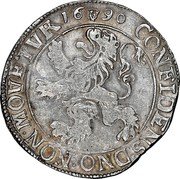 Netherlands Lion Daalder Gelderland. Zutphen 1690 Antlers KM# 26 CONFIDENS DNO NON MOVETVR 16 90 coin reverse Netherlands Lion Daalder Gelderland. Zutphen 1690 Antlers KM# 26 CONFIDENS DNO NON MOVETVR 16 90 coin reverse