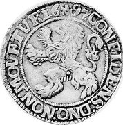Netherlands Lion Daalder 1697 Knight on horse KM# 15.5 Gelderland Province Standart Coinage CONFIDENS DNO NON MOVETVR 16 97 coin reverse Netherlands Lion Daalder 1697 Knight on horse KM# 15.5 Gelderland Province Standart Coinage CONFIDENS DNO NON MOVETVR 16 97 coin reverse