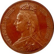 UK One Penny Victoria 1887 Proof X# 45 VICTORIA QUEEN AND EMPRESS 1887 coin obverse UK One Penny Victoria 1887 Proof X# 45 VICTORIA QUEEN AND EMPRESS 1887 coin obverse