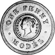 UK One Penny (Victoria) X# 9 VICTORIA REG ONE PENNY MODEL coin obverse