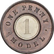 UK One Penny (Victoria) X# 9c ONE PENNY MODEL 1 coin reverse UK One Penny (Victoria) X# 9c ONE PENNY MODEL 1 coin reverse