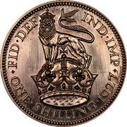 UK One Shilling Georg V- Pattern 1927 Brilliant proof. KM# PnJ122a ONE SHILLING FID DEF IND IMP 1927 coin obverse UK One Shilling Georg V- Pattern 1927 Brilliant proof. KM# PnJ122a ONE SHILLING FID DEF IND IMP 1927 coin obverse