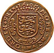 Netherlands Oord 1608 KM# 26 Friesland Province Standard Coinage MONE NOVA ORDINVM FRI 16 08 coin obverse Netherlands Oord 1608 KM# 26 Friesland Province Standard Coinage MONE NOVA ORDINVM FRI 16 08 coin obverse