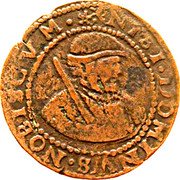 Netherlands Oord 1612 KM# 26a Friesland Province Standard Coinage NISI. DOMINVS NOBISCVM coin reverse