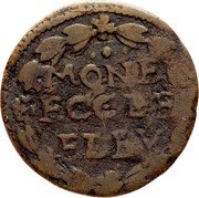 Netherlands Penning ND KM# 3.1 Gelderland - Elburg Township Standard Coinage MONE ECCLE ELBV coin reverse Netherlands Penning ND KM# 3.1 Gelderland - Elburg Township Standard Coinage MONE ECCLE ELBV coin reverse