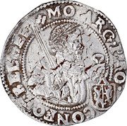 Netherlands Rijksdaalder Crowned Arms of Gelderland 1619 Ornate cross Mint mark on both sides KM# 16.1 MO ARG PRO CONFOE BELG GEL coin obverse Netherlands Rijksdaalder Crowned Arms of Gelderland 1619 Ornate cross Mint mark on both sides KM# 16.1 MO ARG PRO CONFOE BELG GEL coin obverse