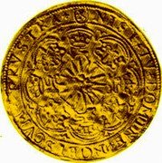 Netherlands Rose Noble ND Shield KM# 40 Friesland Province Standard Coinage NISI IV DOMINE NOBISCVM PRVSIRA coin reverse Netherlands Rose Noble ND Shield KM# 40 Friesland Province Standard Coinage NISI IV DOMINE NOBISCVM PRVSIRA coin reverse