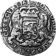 Netherlands Silver Rider 1677 Dog Mintmark between date KM# 50.1 Gelderland Province Standart Coinage CONCORDIA RES PARVAE CRCSCVNT 1677 coin reverse Netherlands Silver Rider 1677 Dog Mintmark between date KM# 50.1 Gelderland Province Standart Coinage CONCORDIA RES PARVAE CRCSCVNT 1677 coin reverse