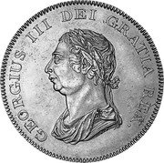 Ireland Six Shillings (George III- Pattern) KM# Pn35 GEORGIUS III DEI GRATIA REX coin obverse Ireland Six Shillings (George III- Pattern) KM# Pn35 GEORGIUS III DEI GRATIA REX coin obverse