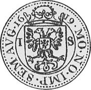 Netherlands Stuiver 1619 KM# 7 Gelderland - Nijmegen City Standard Coinage MO NO IMP SEM AVG 16 19 I S coin obverse